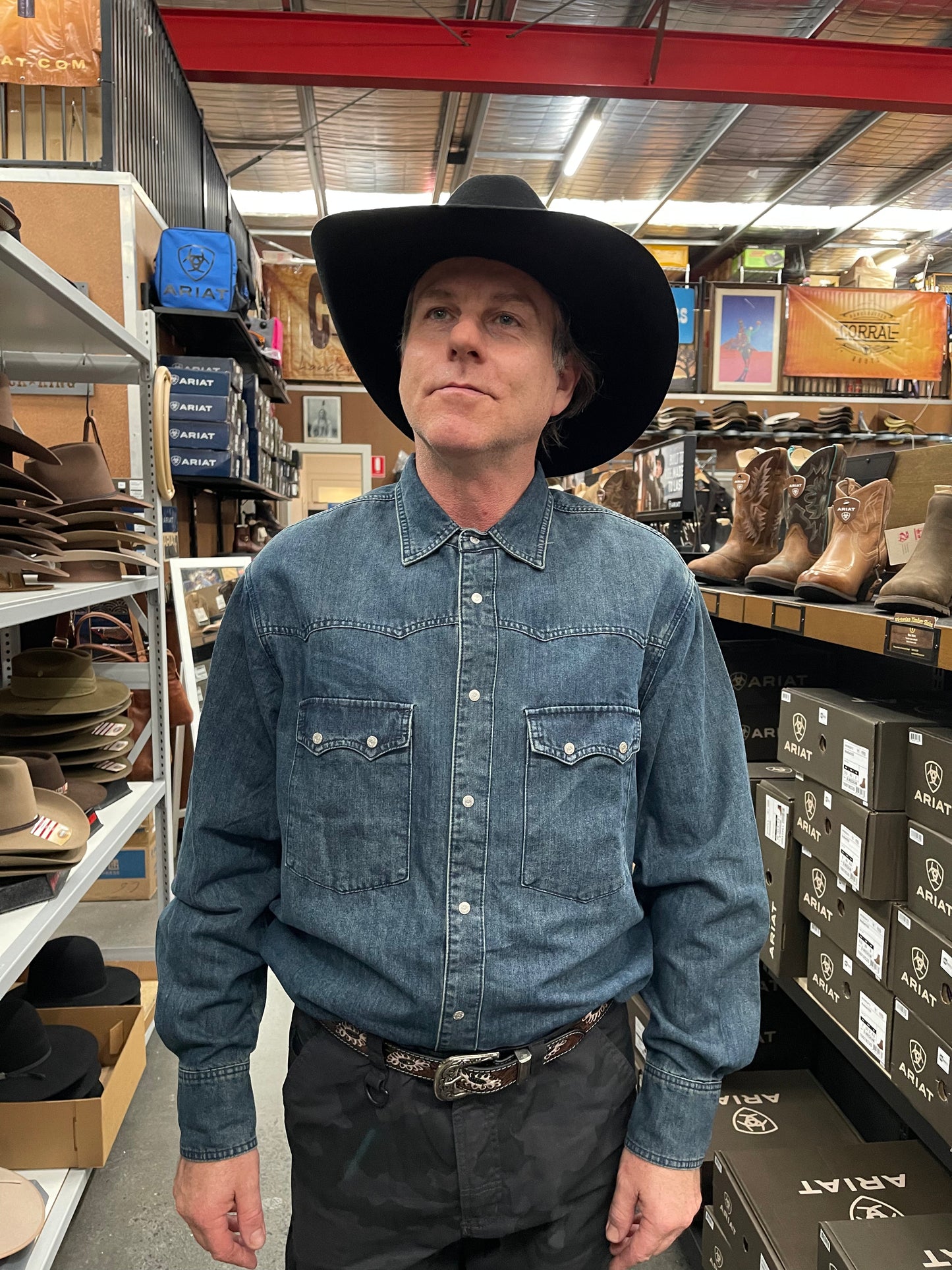 Outback King| Heritage Rancher Denim | Men's Western Shirt