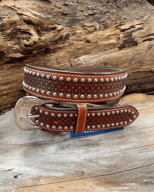 Outback King | Premium Western Belt | Nail Head V8