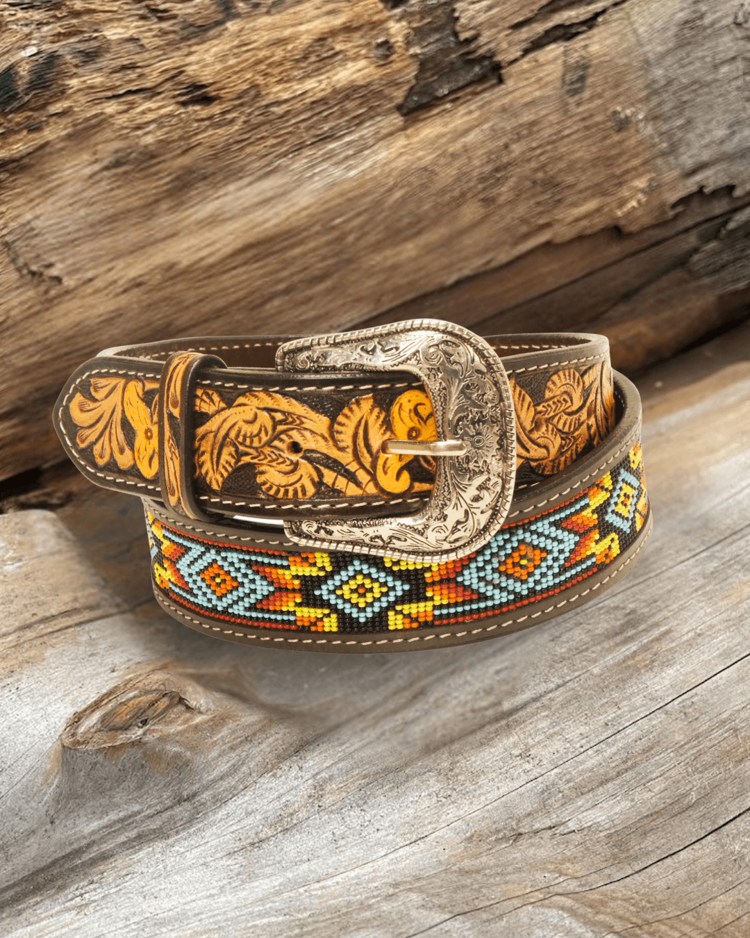 Outback King | Beaded Western Belt | Multi