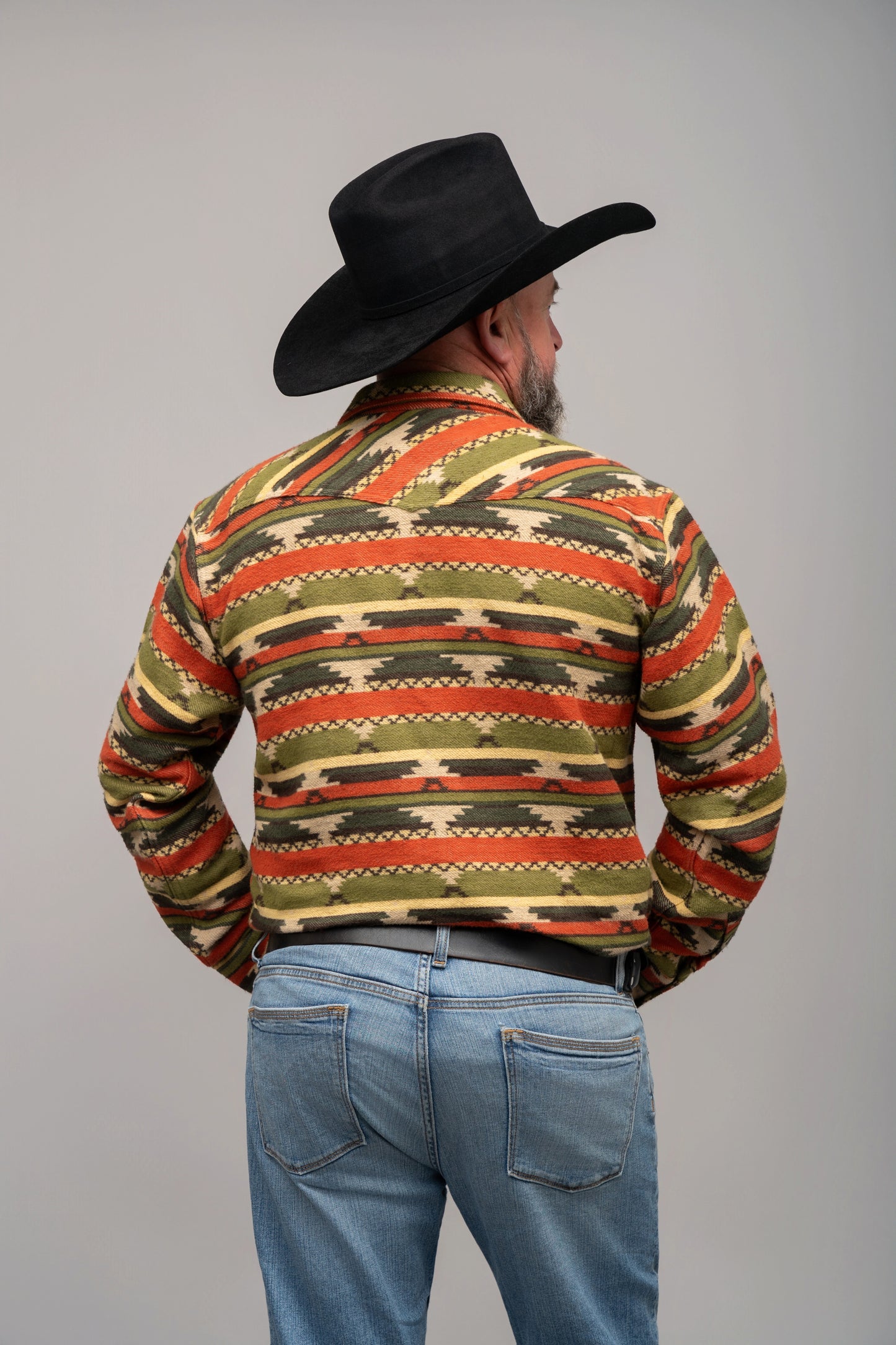 Outback King | Men's Frontier Shirt | Navaho Green/Red Flannel