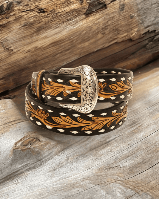 Outback King | Premium Western Belt | Retro Buckstitch