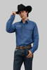 Outback King | Men's Legend Logo Shirt | Blue Yellow Dots