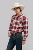 Outback King | Men's Legend Logo Shirt | Red/Green Check