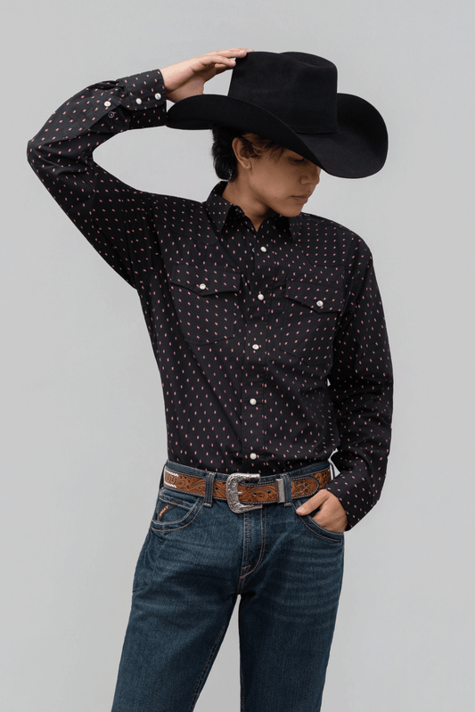 Outback King | Men's Frontier Shirt | Red Eye Black