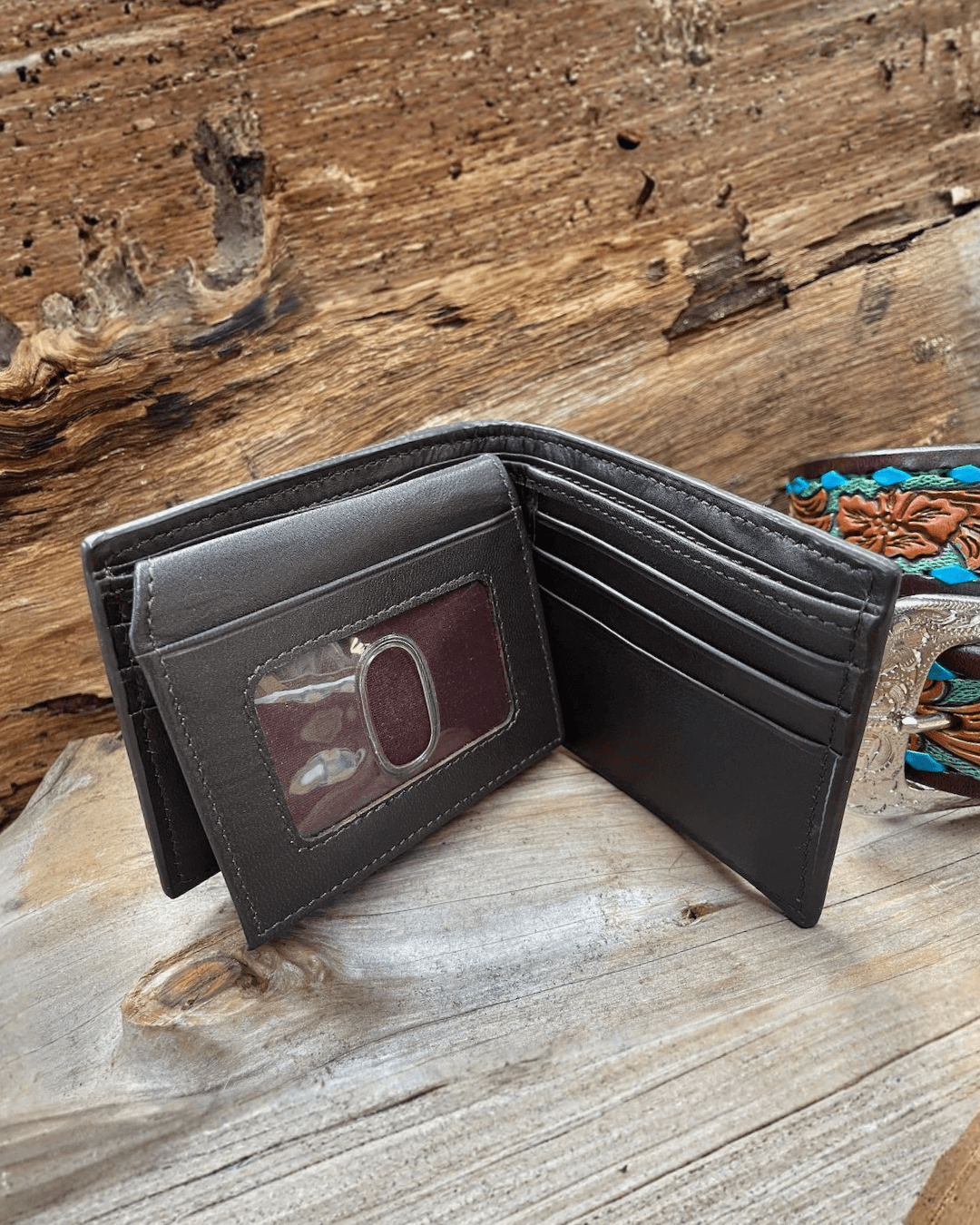 Outback King | Bi-Fold Wallet | Turquoise Buckstitch