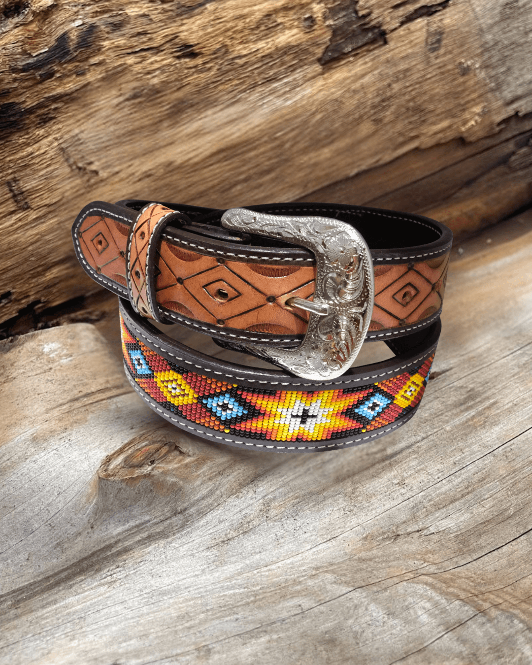 Outback King | Beaded Western Belt | Bright Star