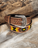 Outback King | Beaded Western Belt | Feather Trail