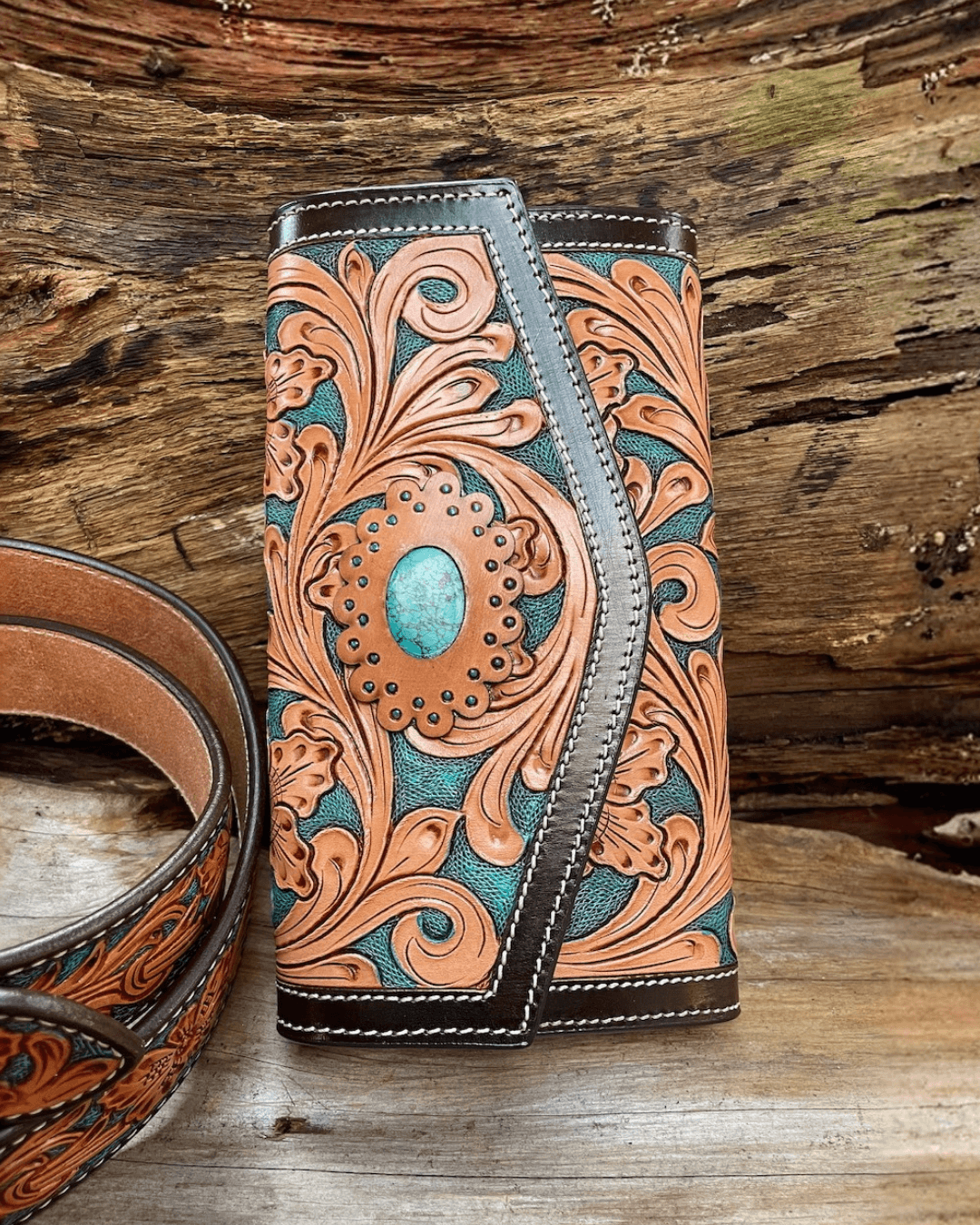 Outback King | Western Clutch Purse | Emerald Vine