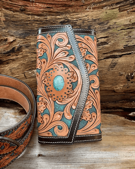 Outback King | Western Clutch Purse | Emerald Vine