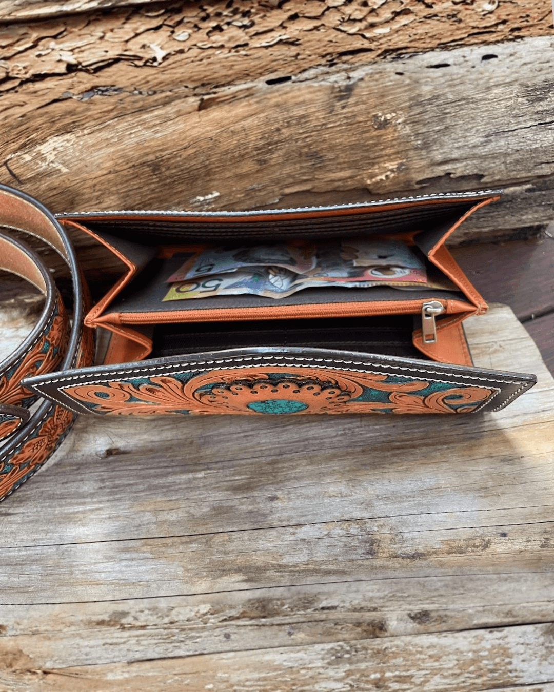 Outback King | Western Clutch Purse | Emerald Vine
