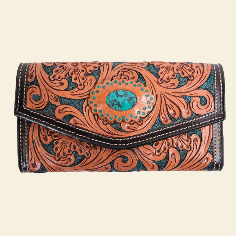 Outback King | Western Clutch Purse | Emerald Vine