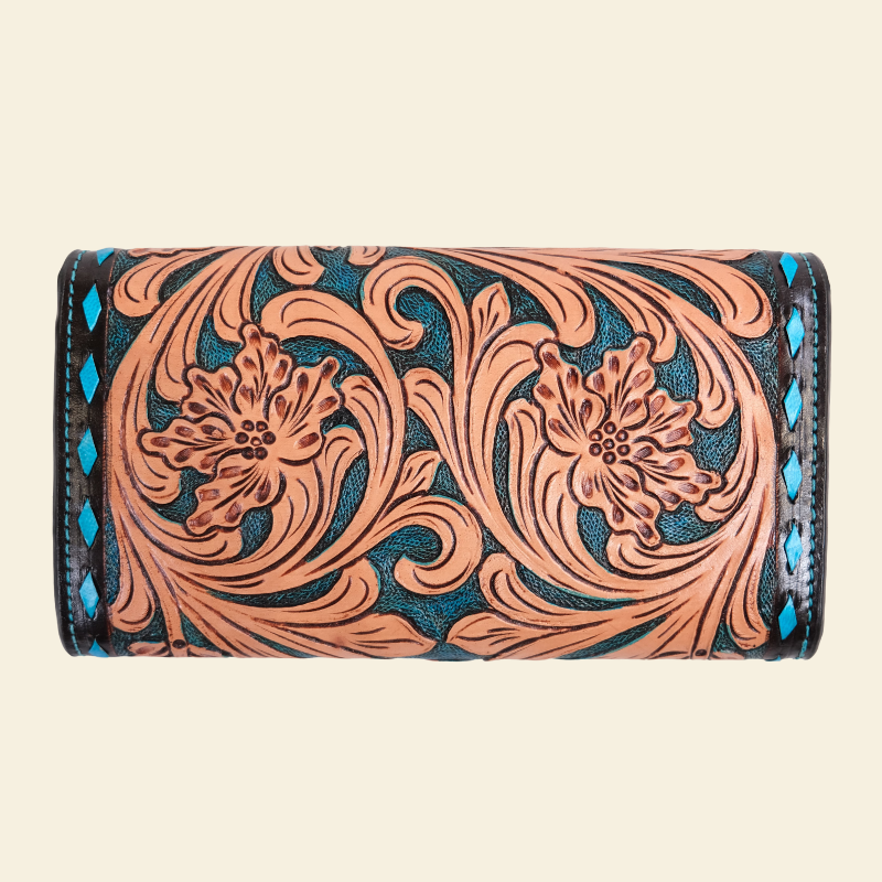 Outback King | Western Clutch Purse | Turquoise Buckstitch
