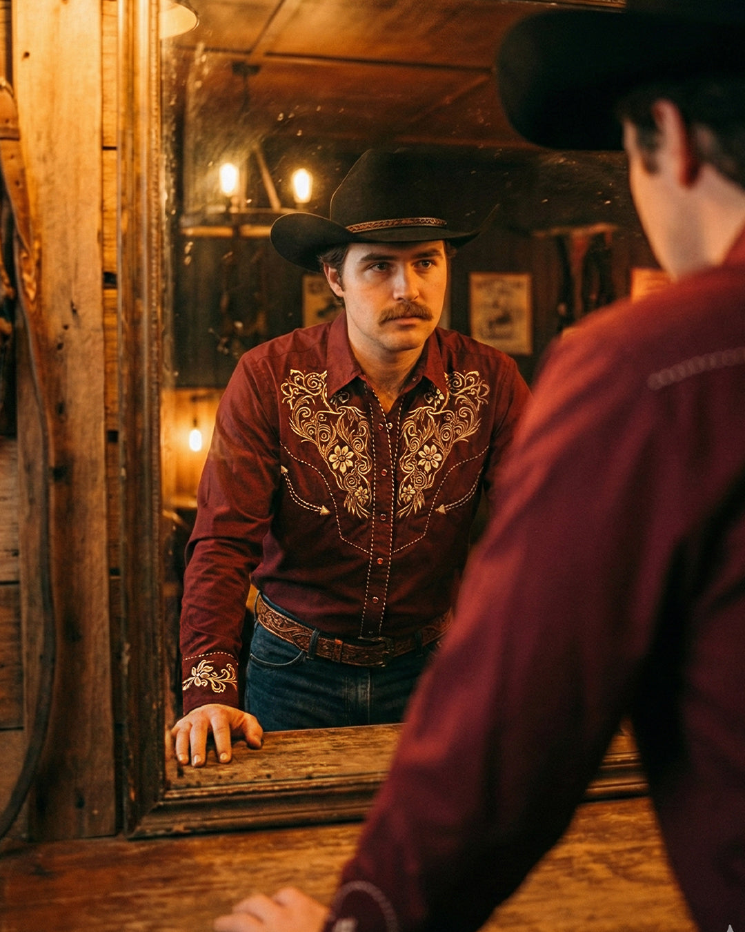 Outback King | Men’s Ranger Shirt | Crimson Burgundy