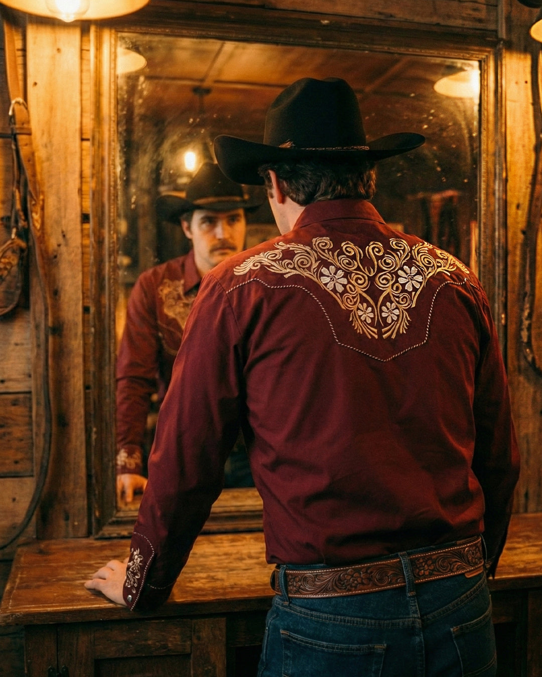 Outback King | Men’s Ranger Shirt | Crimson Burgundy