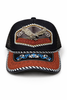 Outback King | Western Eagle Trucker Cap | Black & Indigo Embroidery