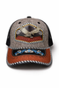 Outback King | Western Eagle Trucker Cap | Iron Grey & Indigo Embroidery