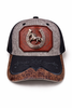 Outback King | Western Horseshoe Stallion Trucker Cap | Iron Grey & Black Embroidery