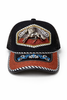 Outback King | Western Running Horse Trucker Cap | Black & Indigo Embroidery