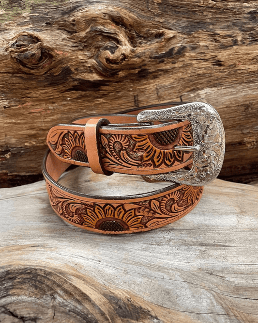 Outback King | Premium Western Belt | Sunflower