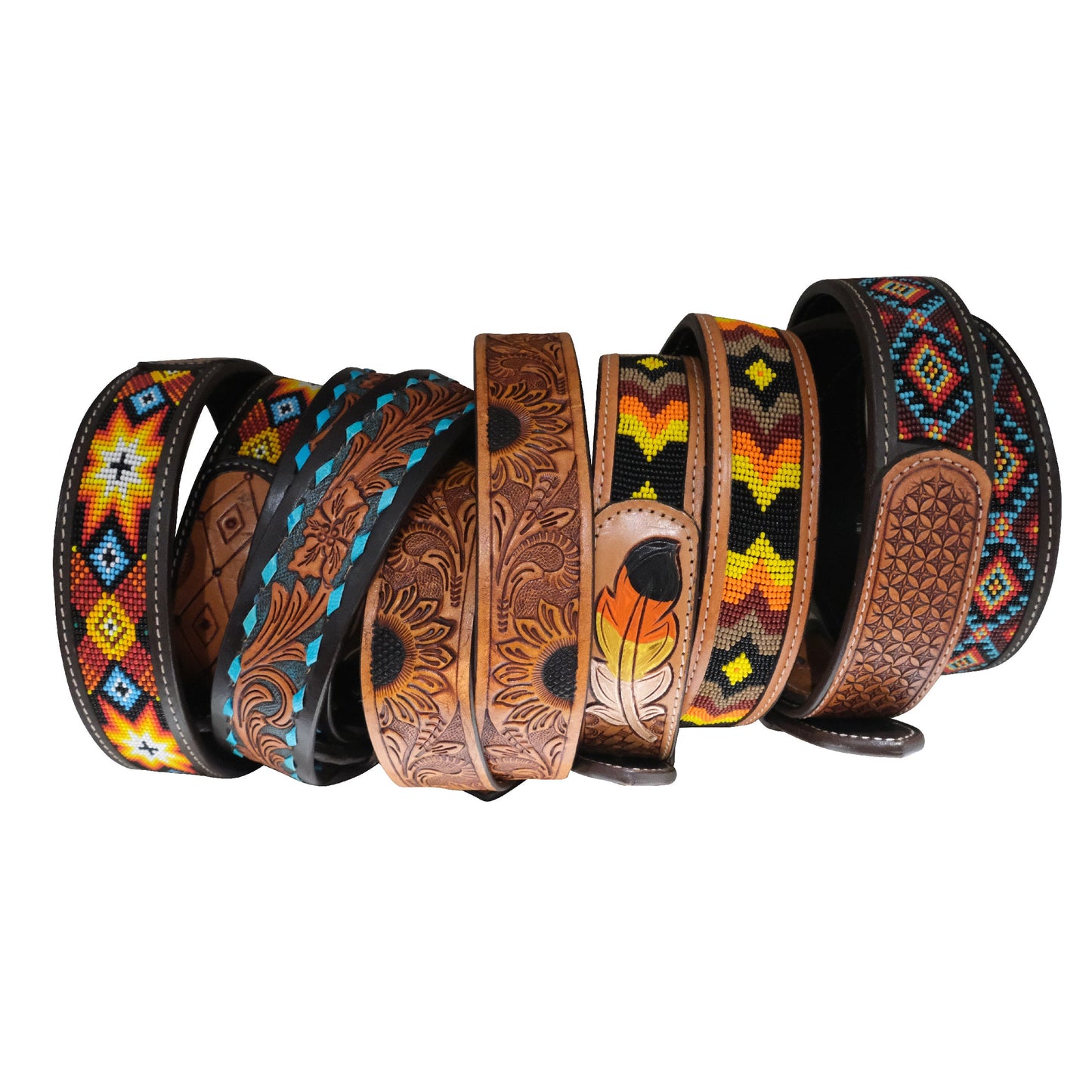 Outback King | Premium Western Belt | Sunflower
